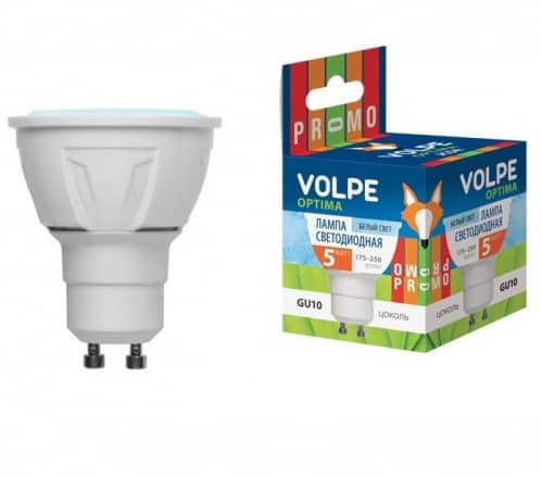 Купить Лампа Volpe Optima LED-JCDR-5W/NW/GU10/O светодиодная по низкой цене