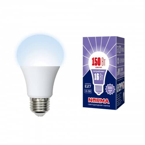 Купить Лампа Volpe Norma LED-A60-16W/DW/E27/FR/NR 6500K светодиодная по низкой цене