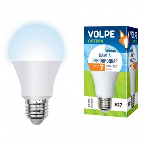 Купить Лампа Volpe Optima LED-A60-7W/NW/E27/FR/O светодиодная по низкой цене