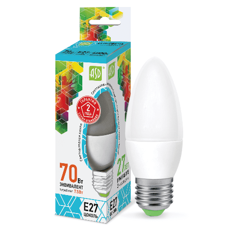 Купить Лампа ASD Standard Свеча 7,5W Е27 4000К светодиодная по низкой цене
