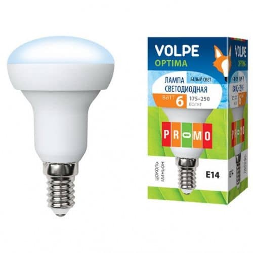 Купить Лампа Volpe Optima LED-R50-6W/NW/E14/FR/O 4000К светодиодная по низкой цене