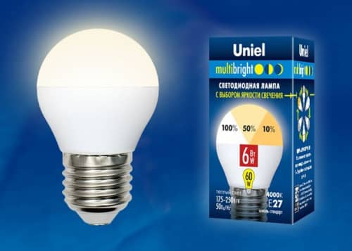 Купить Лампа Uniel Multibright LED-G45-6W/E27 матовая 3000K светодиодная по низкой цене