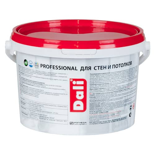 Купить Краска моющаяся акриловая Dali Professional белая 2,5 л по низкой цене