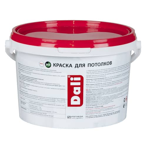 Купить Краска для потолков акриловая Dali Professional белая 2,5 л по низкой цене