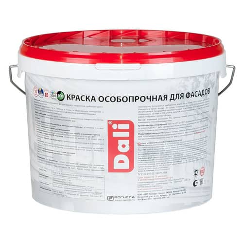 Купить Краска фасадная латексная особопрочная Dali Professional белая 9 л по низкой цене