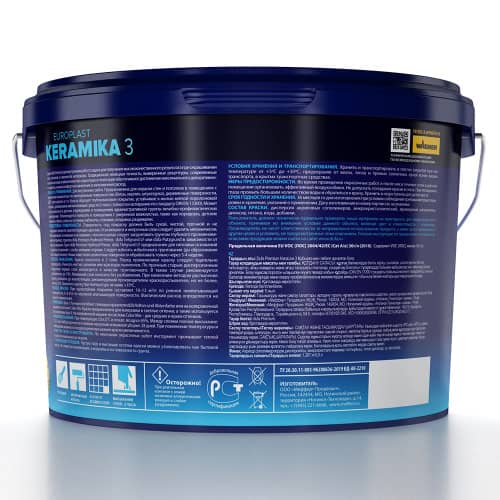 Купить Краска интерьерная dufa PREMIUM Europlast Keramika 3 белая 2,5 л база 1 по низкой цене