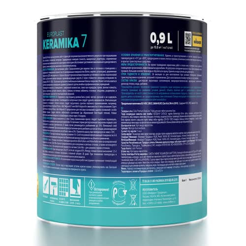 Купить Краска интерьерная dufa PREMIUM Europlast Keramika 7 белая 0,9 л база 1 по низкой цене