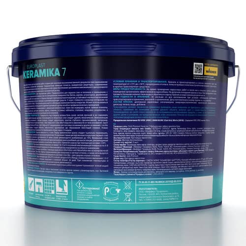 Купить Краска интерьерная dufa PREMIUM Europlast Keramika 7 белая 2,5 л база 1 по низкой цене