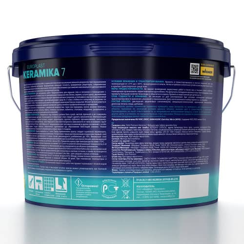 Купить Краска интерьерная dufa PREMIUM Europlast Keramika 7 белая 9 л база 1 по низкой цене