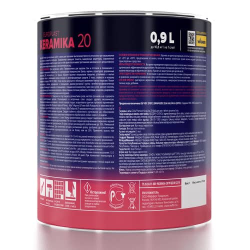 Купить Краска интерьерная dufa PREMIUM Europlast Keramika 20 белая 0,9 л база 1 по низкой цене