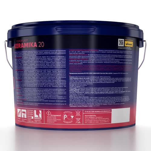 Купить Краска интерьерная dufa PREMIUM Europlast Keramika 20 белая 9 л база 1 по низкой цене