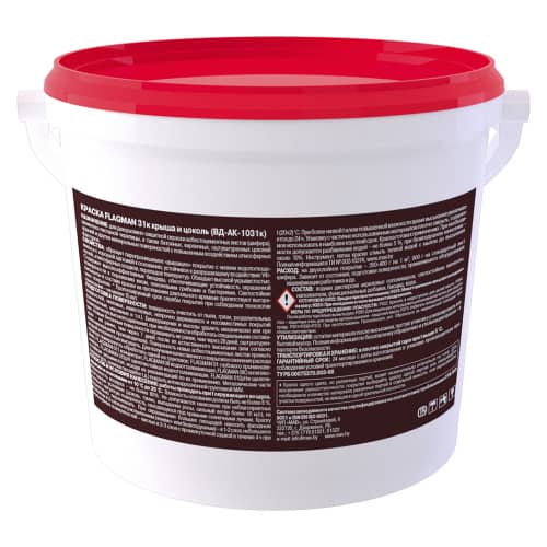 Купить Краска для крыши и цоколей FLAGMAN 31к 7 кг графит по низкой цене