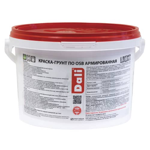 Купить Краска-грунт по OSB Dali армированная белая база A 3 кг по низкой цене