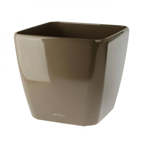 Купить Кашпо Lechuza Quadro taupe high gloss 35x35x33 см по низкой цене