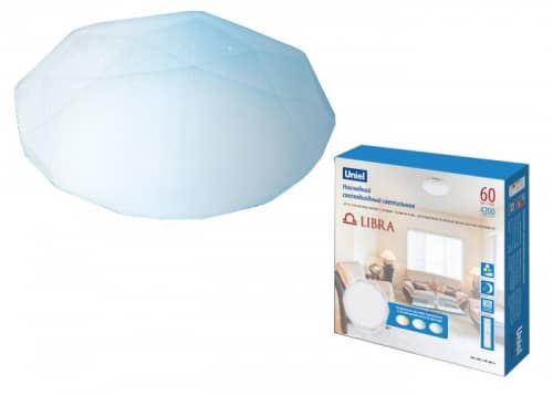 Купить Светильник Uniel ULI-D225 60W/SW/51 Libra диммируемый с пультом светодиодный накладной по низкой цене