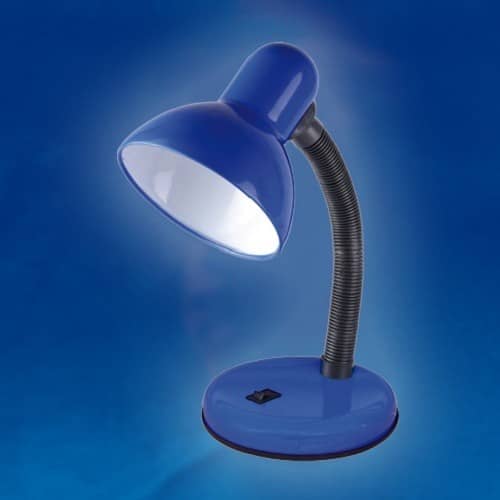 Купить Лампа Uniel Universal TLI-224 голубая E27 60W 220V настольная по низкой цене