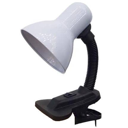 Купить Лампа General GTL-021 белая на прищепке E27 60 Вт настольная по низкой цене