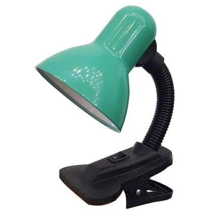 Купить Лампа General GTL-024 зеленая на прищепке E27 60 Вт настольная по низкой цене