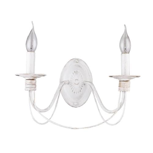 Купить Бра Freya Velia FR046-02-W белое E14 2х60W 220V по низкой цене