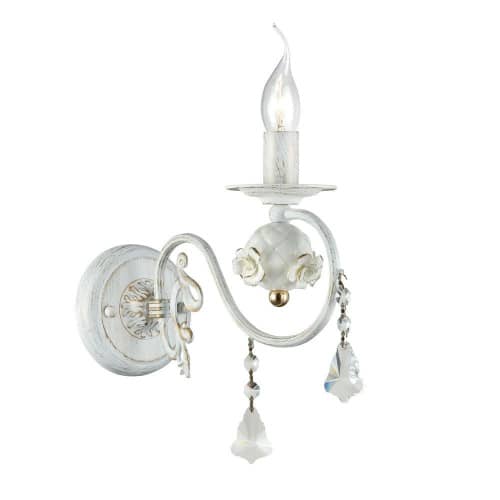 Купить Бра Freya Faberge FR218-01-W белое E14 60W 220V по низкой цене