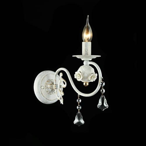 Купить Бра Freya Faberge FR218-01-W белое E14 60W 220V по низкой цене
