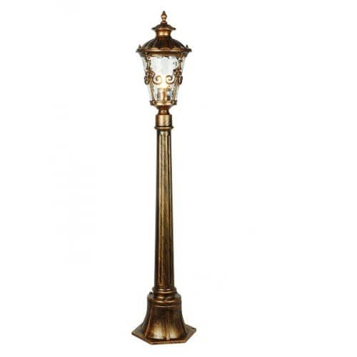 Купить Фонарный столб Elektrostandard Diadema F GLYF-8046F Е27 60 Вт черное золото садово-парковый по низкой цене
