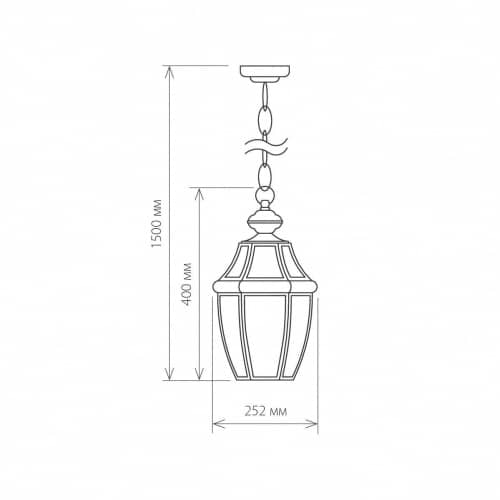 Купить Светильник Elektrostandard 1032H Chatel H 3х40 Вт медь садово-парковый по низкой цене