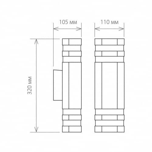 Купить Светильник Elektrostandard 1443 Techno Е27 2х60 Вт черный садово-парковый по низкой цене