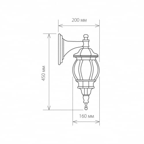 Купить Светильник Elektrostandard GL 1001D Е27 100 Вт черное золото садово-парковый по низкой цене