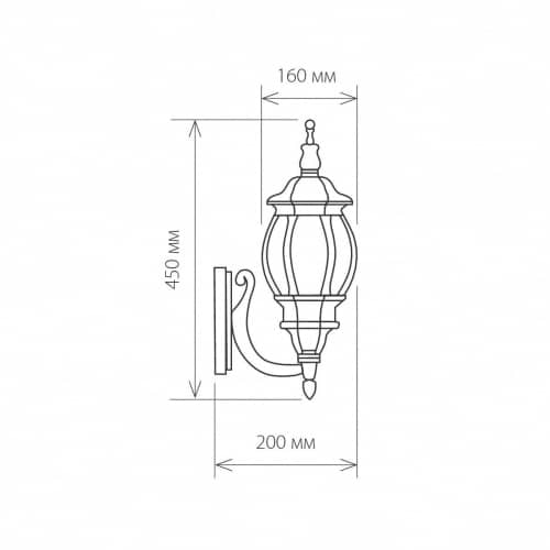 Купить Светильник Elektrostandard GL 1001U Е27 100 Вт черное золото садово-парковый по низкой цене
