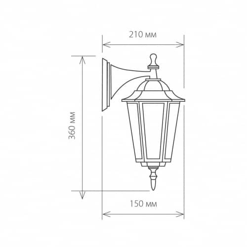 Купить Светильник Elektrostandard GL 1004D Е27 100 Вт черное золото садово-парковый по низкой цене