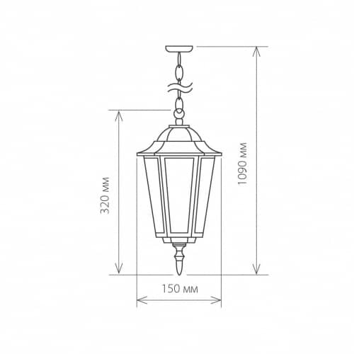 Купить Светильник Elektrostandard GL 1004H Е27 100 Вт черный садово-парковый по низкой цене