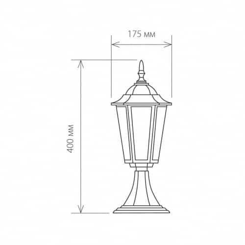 Купить Светильник Elektrostandard GL 1004S Е27 100 Вт черный садово-парковый по низкой цене