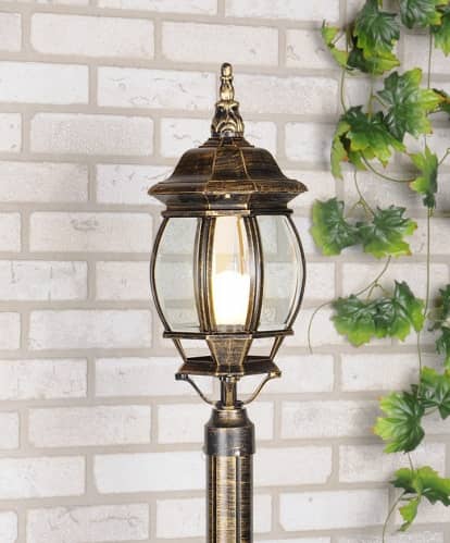 Купить Светильник Elektrostandard 1043 Е27 100 Вт черное золото садово-парковый по низкой цене