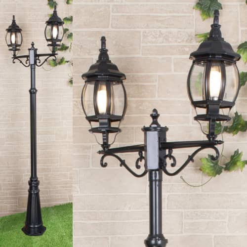 Купить Фонарный столб Elektrostandard NLG99HL004 Е27 2х100 Вт черный садово-парковый по низкой цене