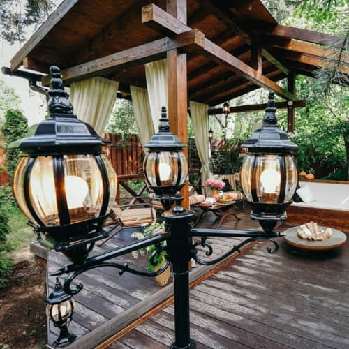 Купить Фонарный столб Elektrostandard NLG99HL005 Е27 3х100 Вт черный садово-парковый по низкой цене