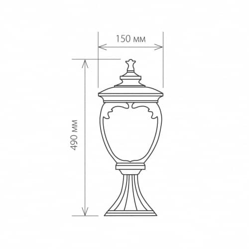 Купить Светильник Elektrostandard Andromeda S GLYF-8024S Е27 60 Вт белое золото садово-парковый по низкой цене