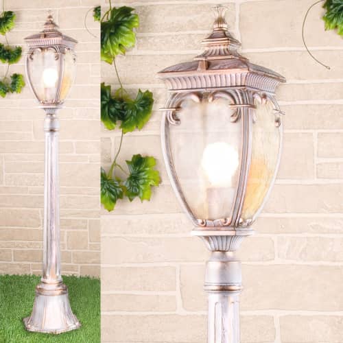 Купить Фонарный столб Elektrostandard Andromeda F GLYF-8024F Е27 60 Вт белое золото садово-парковый по низкой цене