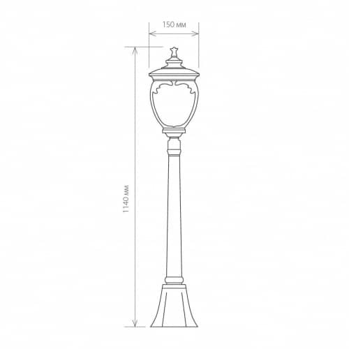 Купить Фонарный столб Elektrostandard Andromeda F GLYF-8024F Е27 60 Вт белое золото садово-парковый по низкой цене