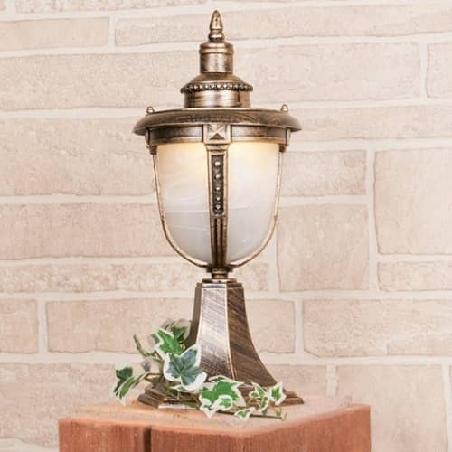 Купить Светильник Elektrostandard Atlas S GLYF-2010S Е27 60 Вт черное золото садово-парковый по низкой цене