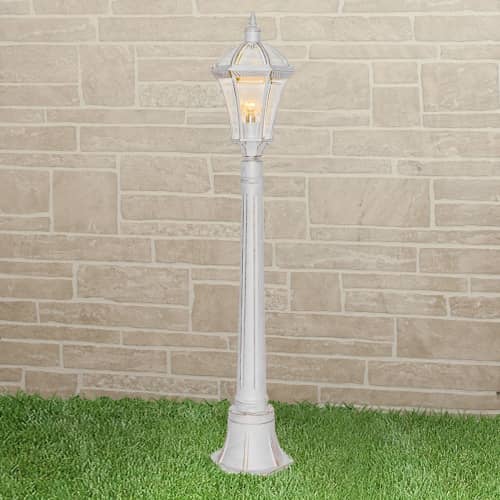 Купить Фонарный столб Elektrostandard Capella F Е27 60 Вт белое золото садово-парковый по низкой цене