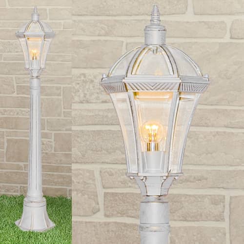 Купить Фонарный столб Elektrostandard Capella F Е27 60 Вт белое золото садово-парковый по низкой цене