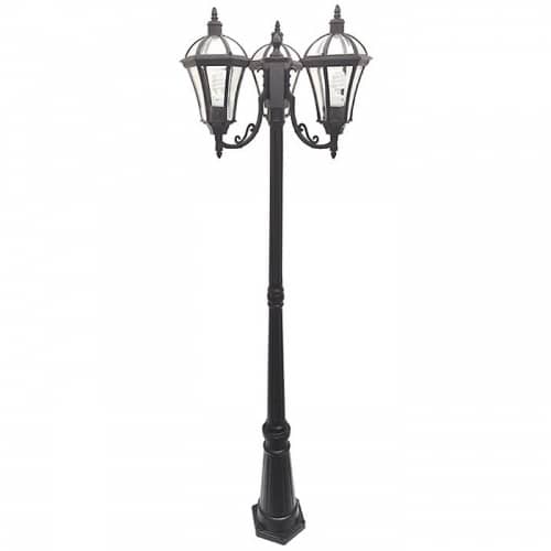 Купить Фонарный столб Elektrostandard Capella F/3 Е27 3х60 Вт черный садово-парковый по низкой цене