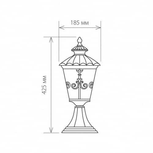 Купить Светильник Elektrostandard Diadema S GLYF-8046S Е27 60 Вт черное золото садово-парковый по низкой цене