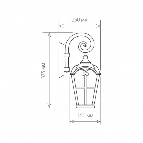 Купить Светильник Elektrostandard Mira D Е27 60 Вт черное золото садово-парковый по низкой цене