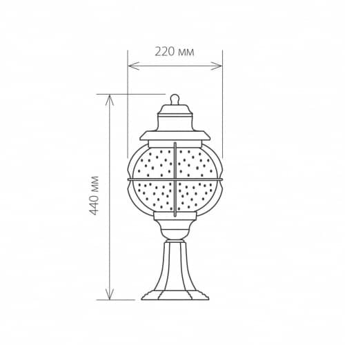 Купить Светильник Elektrostandard Regul S GLXT-1475S Е27 60 Вт черная медь садово-парковый по низкой цене