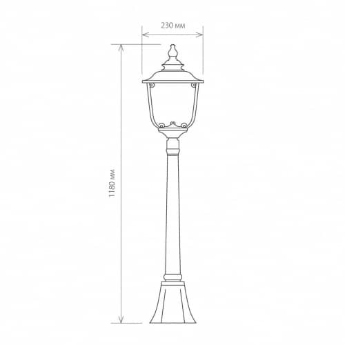 Купить Фонарный столб Elektrostandard Sculptor F GLXT-1407F Е27 60 Вт капучино садово-парковый по низкой цене