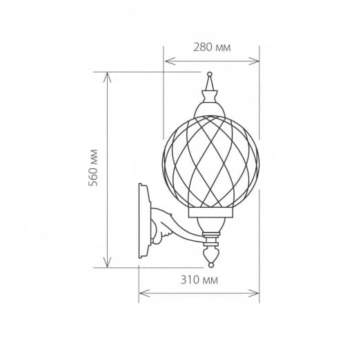 Купить Светильник Elektrostandard Sirius U Е27 60 Вт черное золото садово-парковый по низкой цене