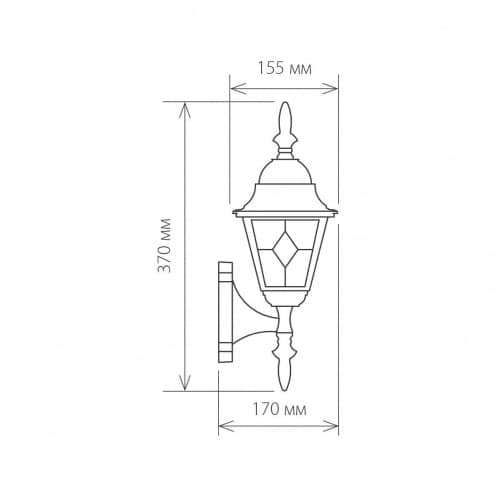 Купить Светильник Elektrostandard Vega U Е27 60 Вт черное золото садово-парковый по низкой цене