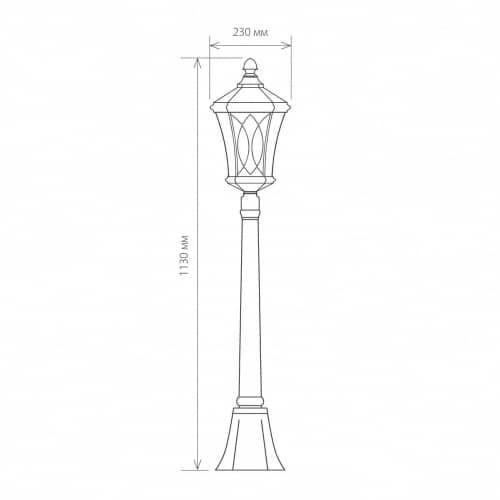 Купить Фонарный столб Elektrostandard Virgo F GLXT-1450F Е27 60 Вт капучино садово-парковый по низкой цене
